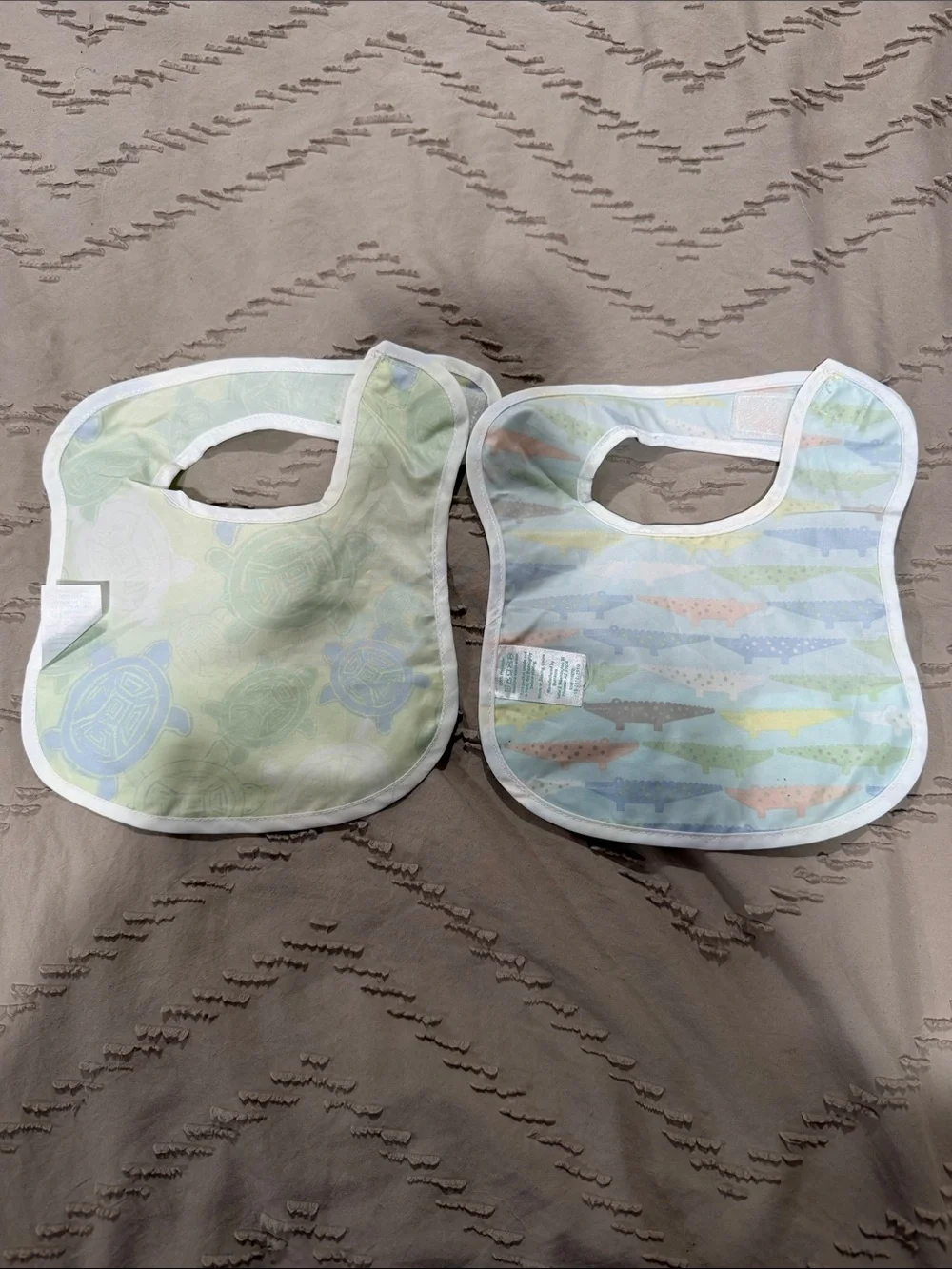 Bumkins Waterproof Baby Bibs Ocean Life Print (2-Pack) - 3-9 Months